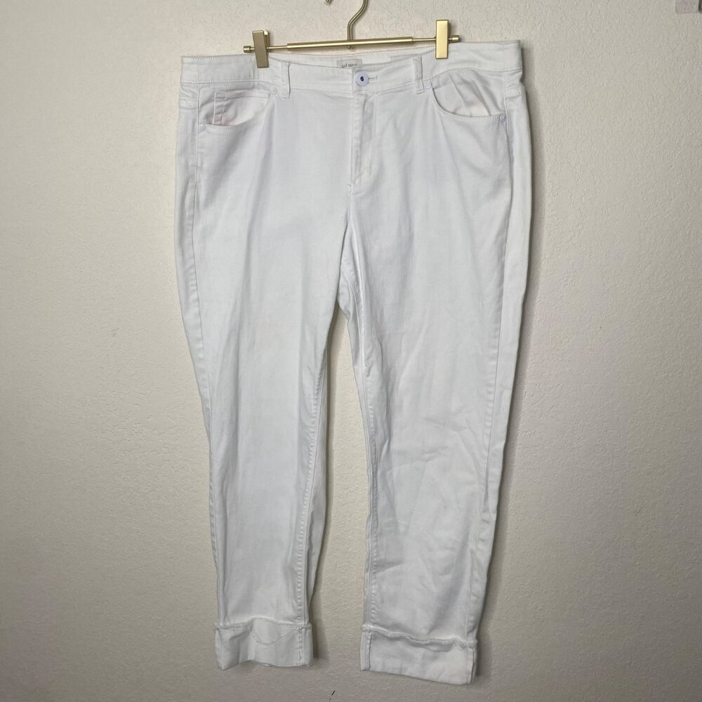 J. Jill Denim Authentic Fit‎ Cropped Pants Womens Size 14T White Casual